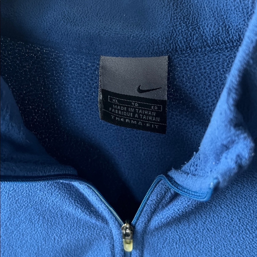 Y2K Nike Gray Tag 1/4 Zip Fleece Pullover Mens XL - Picture 2 of 4